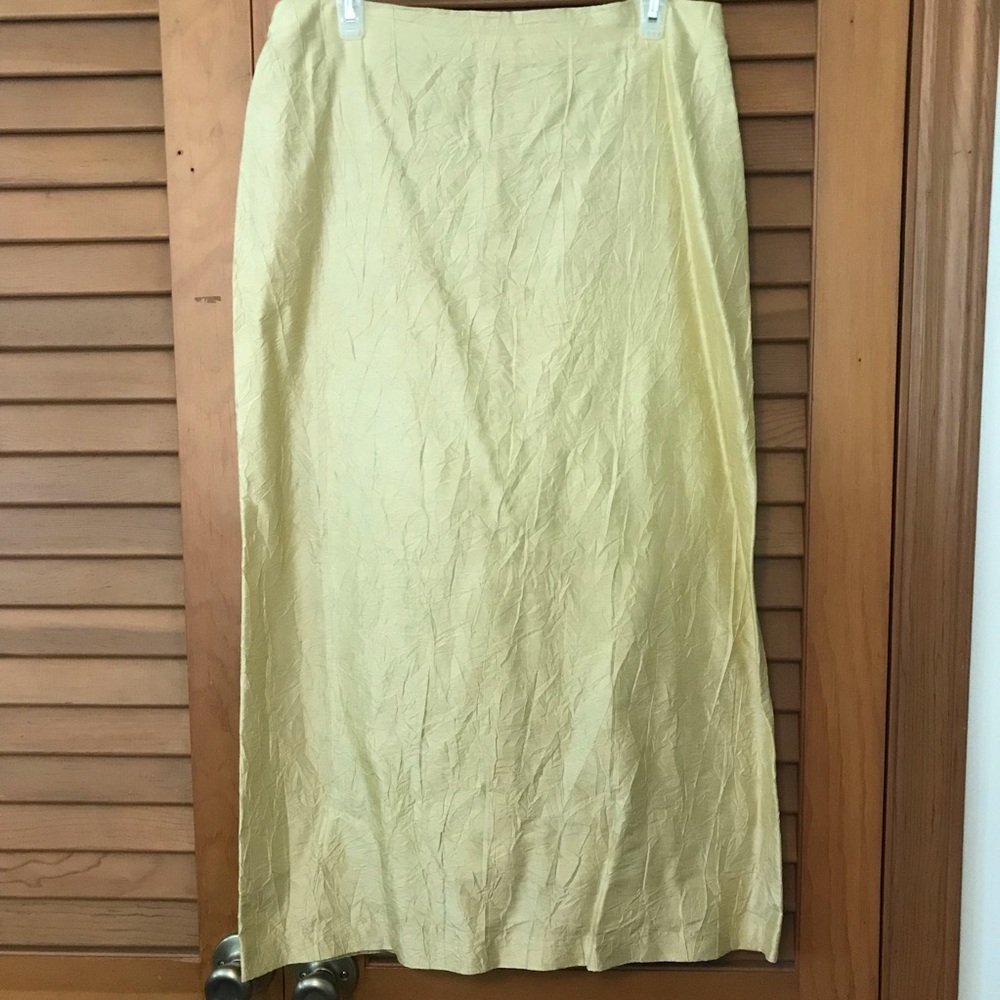 120% Gold Silk Boho Maxi Skirt